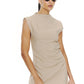 Lines mini dress Beige