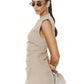 Lines mini dress Beige
