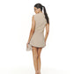 Lines mini dress Beige