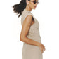 Lines mini dress Beige