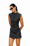 Lines mini dress Gris oscuro