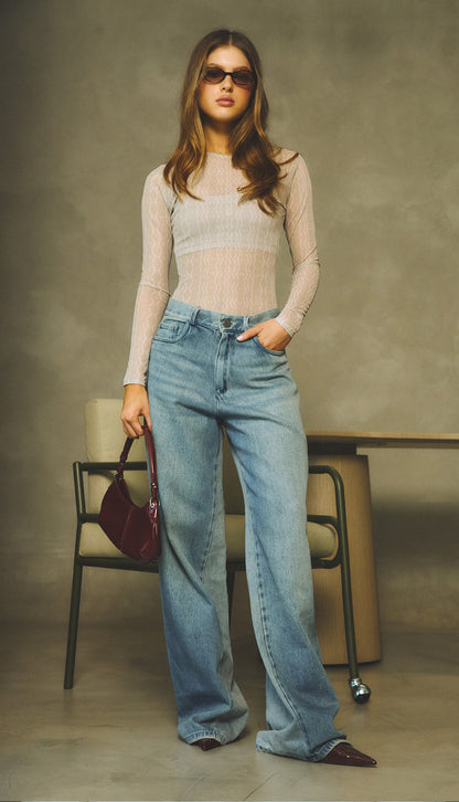 Double T jean, wide leg