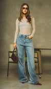 Double T jean, wide leg