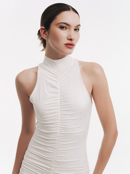 mini Sparkling skirt Marfil