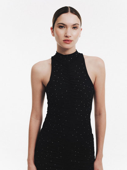 mini Sparkling skirt negro