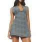 Square mini skirt Gris