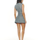 Square mini skirt Gris