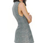 Square mini skirt Gris