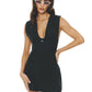 Square mini dress Negro