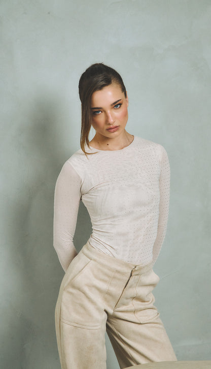Suede pant