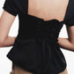 Sweetheart blouse Negro