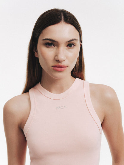 Rib tank top MCA rosa